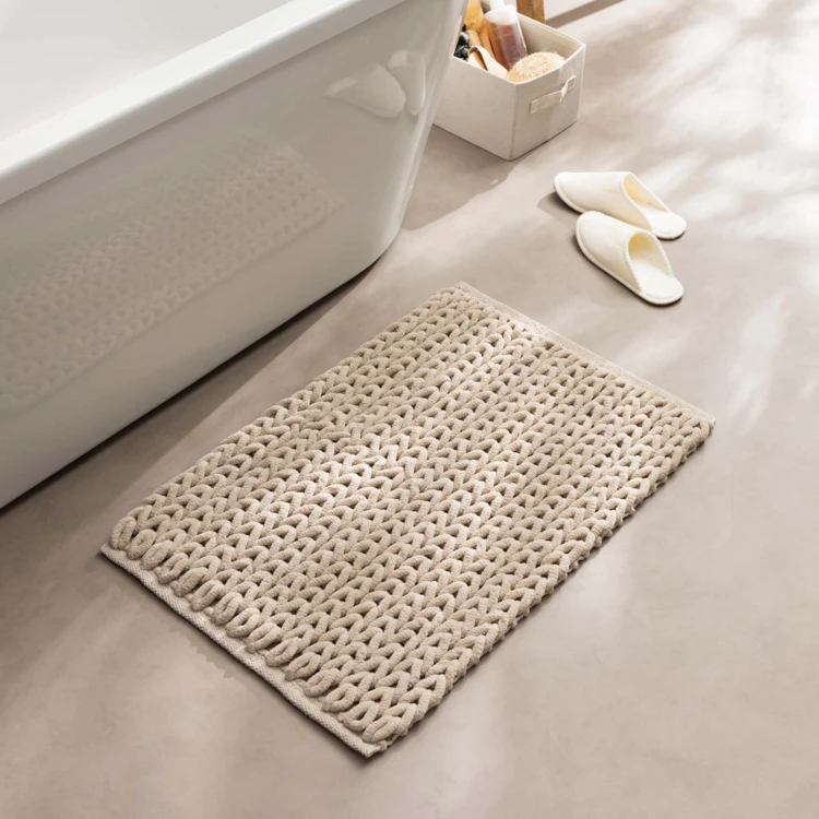 Tapis de bain en chenille douce antidérapant