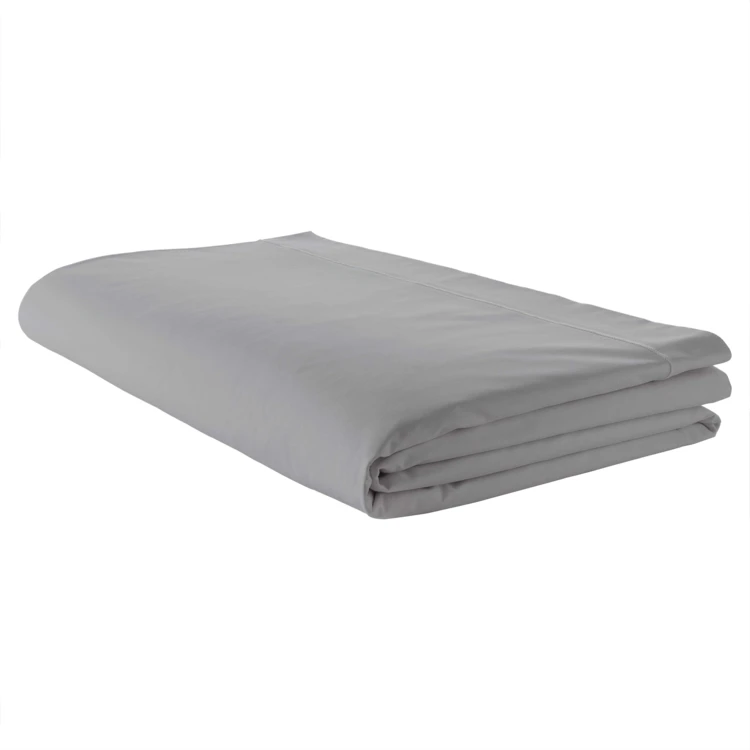 Drap plat piqué uni en percale de coton
