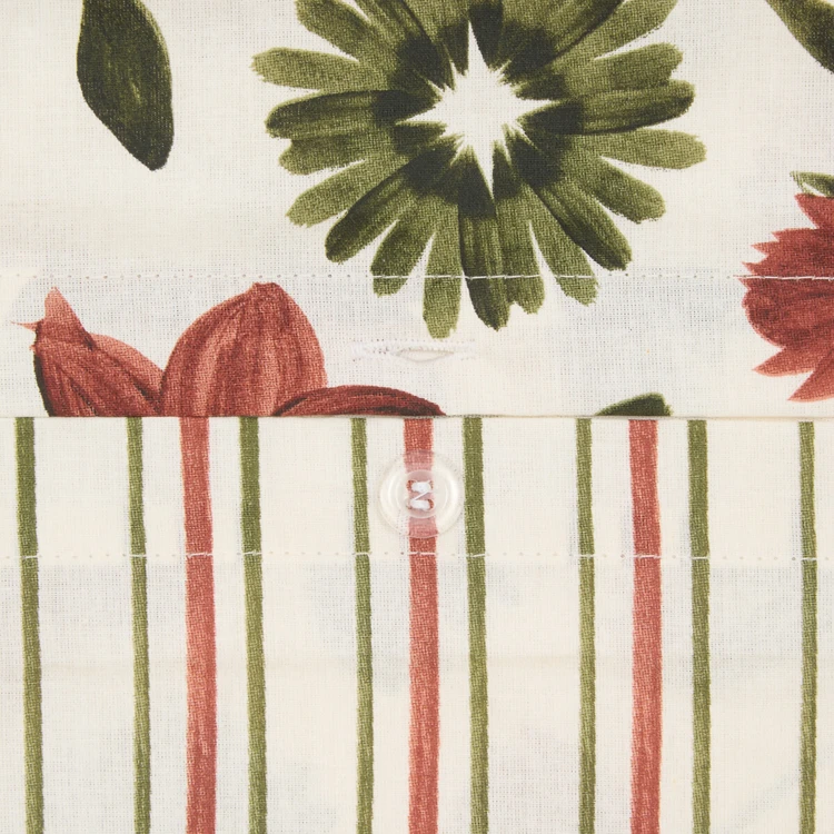 Juego de cama de 3 piezas reversible, de algodón de 57 hilos, con estampado floral