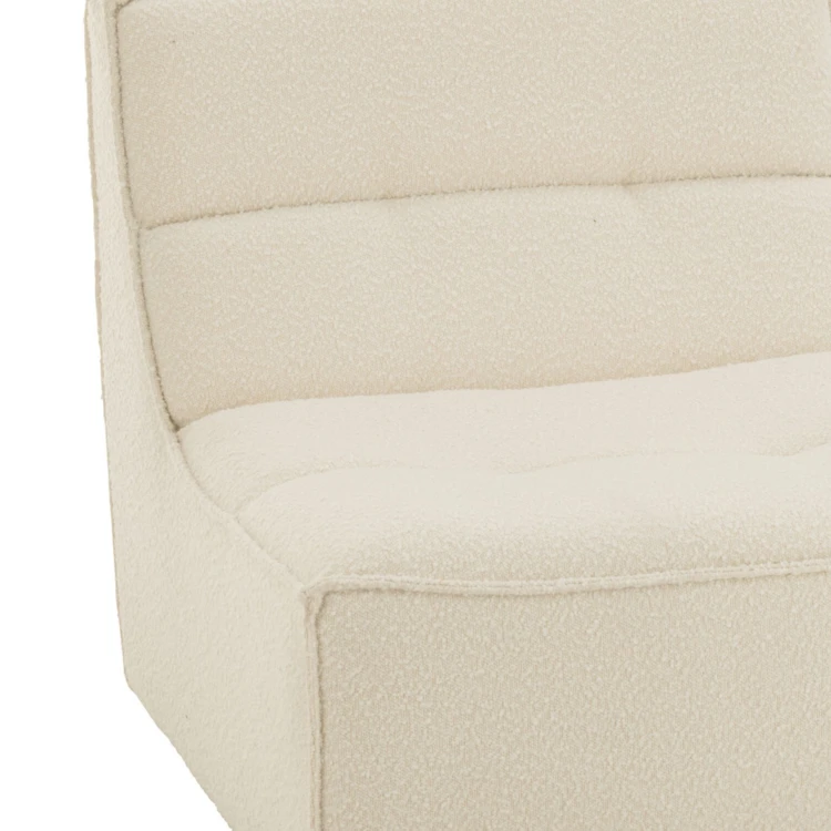 Quadratischer Drehsessel aus Bouclé-Stoff