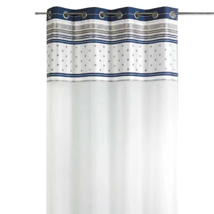 Jacquard-Vorhang mit horizontaler Streifenborte