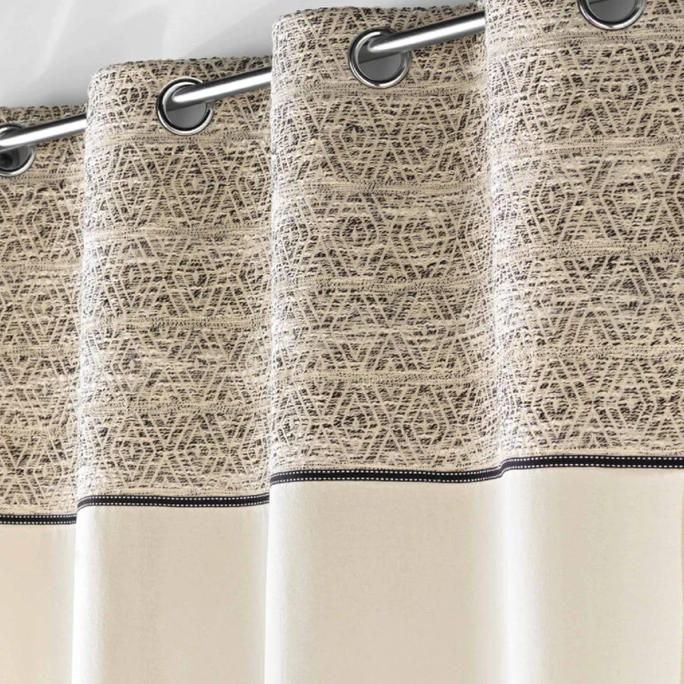 Cortina com ilhós Camalia Top Jacquard