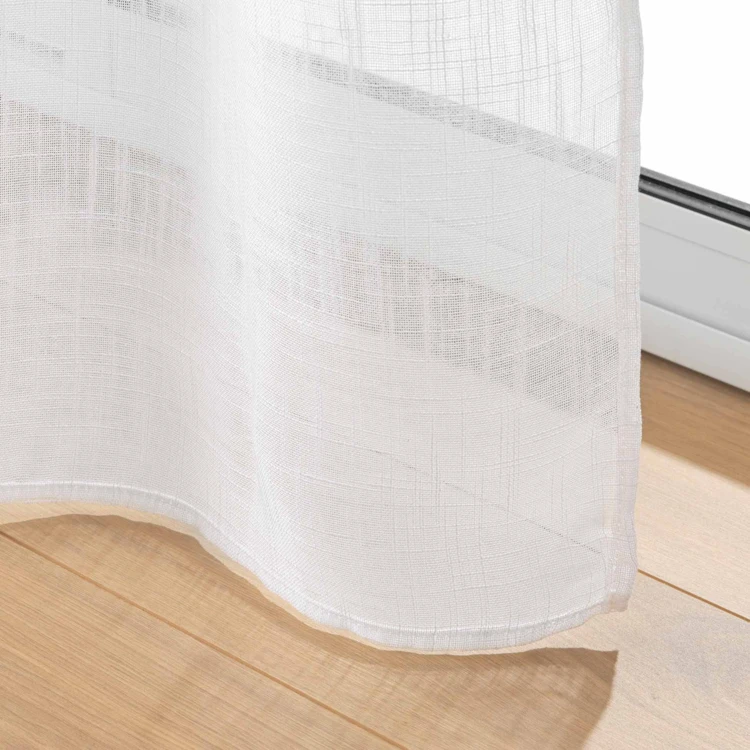 Vorhang großes Fenster mit gewebtem Leinen-Effekt
