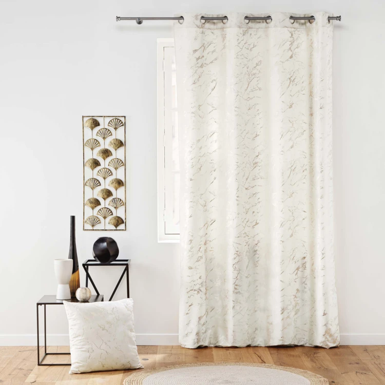Cortina de terciopelo estampado