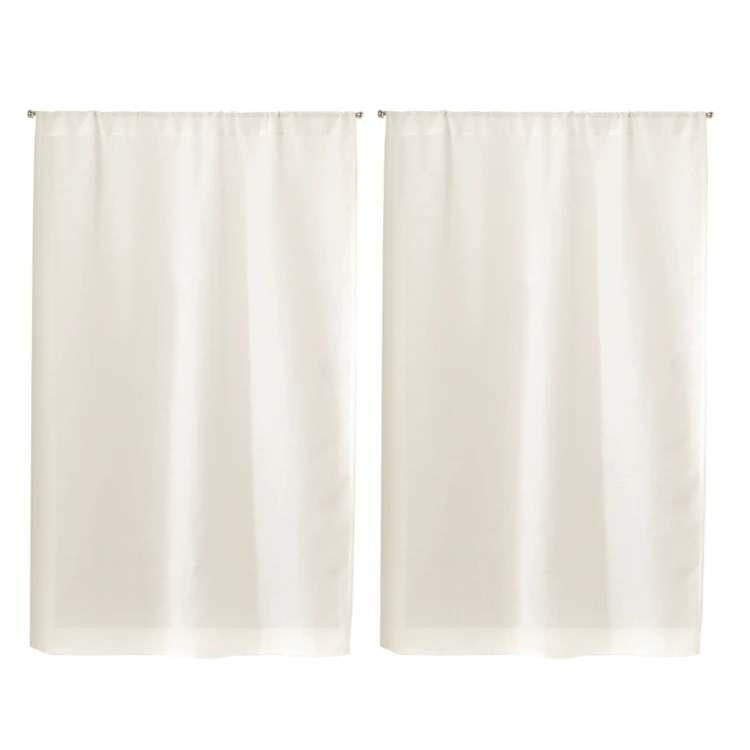 Paire de Petits rideaux  Unis en Etamine