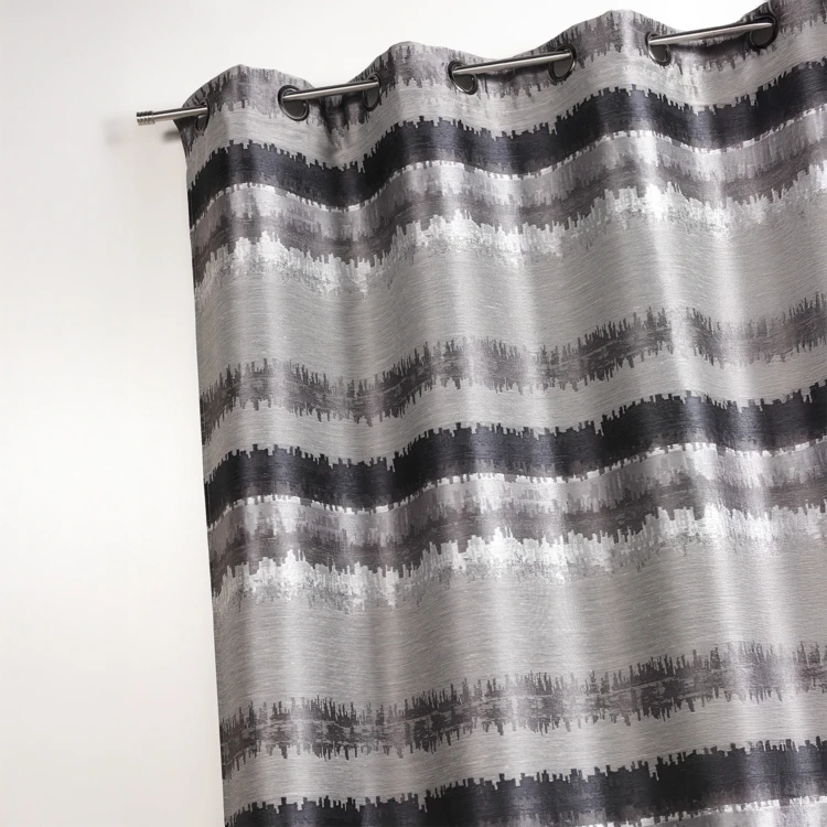 Rideau ethnique en jacquard à rayures horizontales
