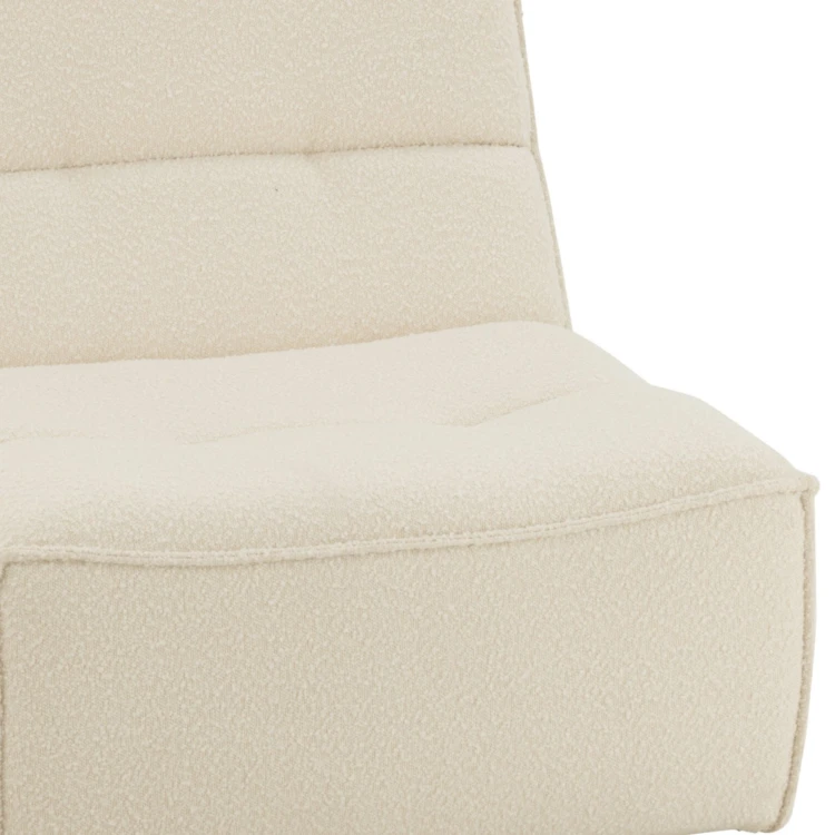 Quadratischer Drehsessel aus Bouclé-Stoff
