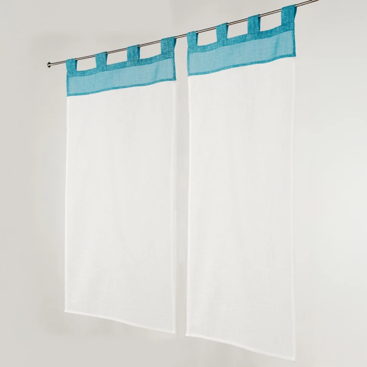 Paire de Petits voilages Voile Aspect Lin