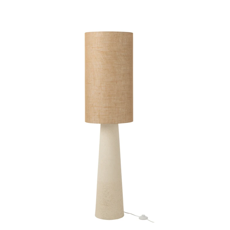 Stehlampe aus Jute und Glasfaser