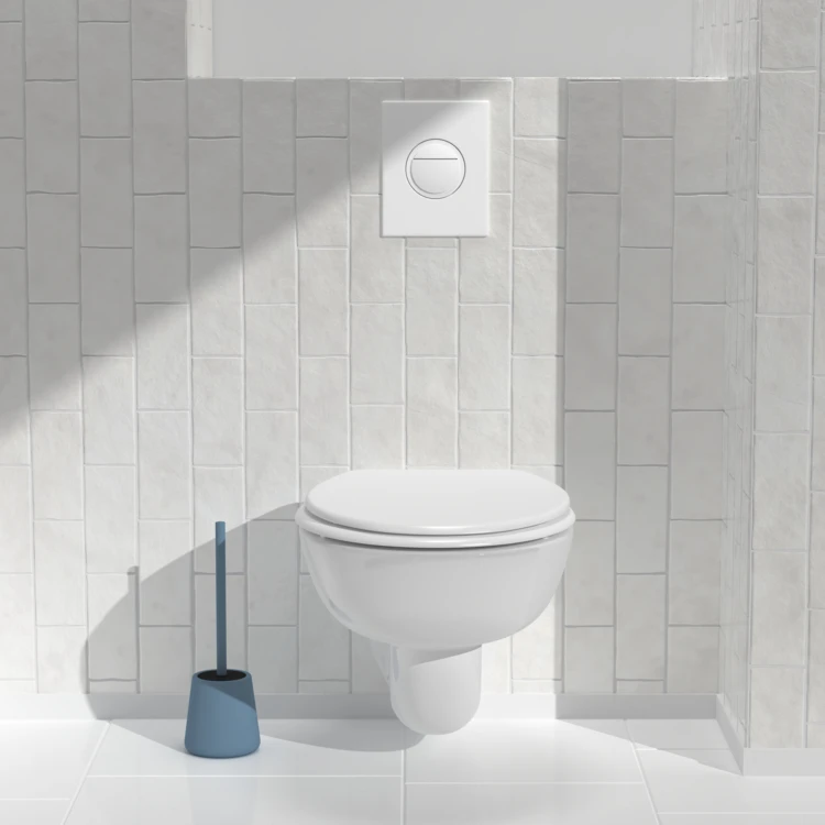 Toilettenbürste mit Halter aus Feinsteinzeug
