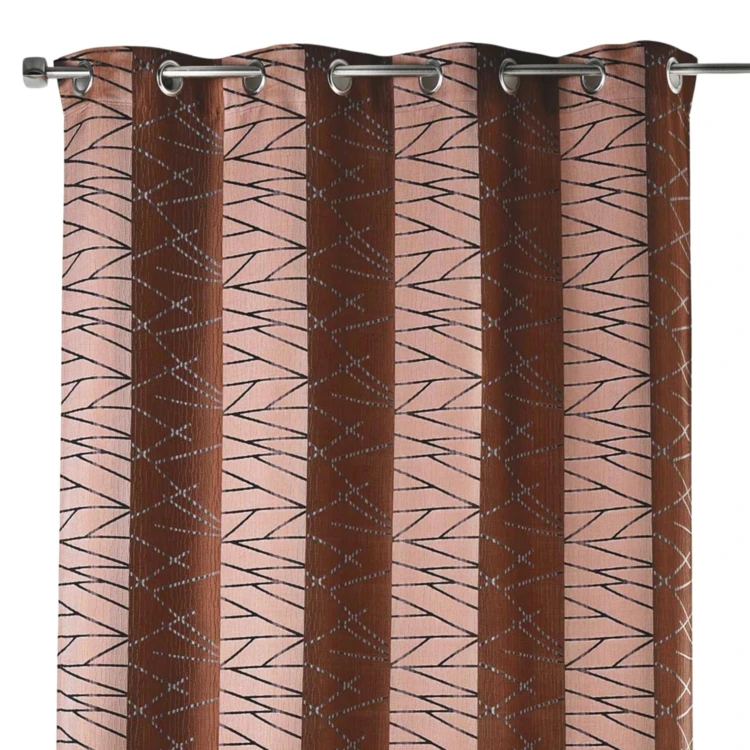 Rideau tamisant en jacquard à rayures verticales design