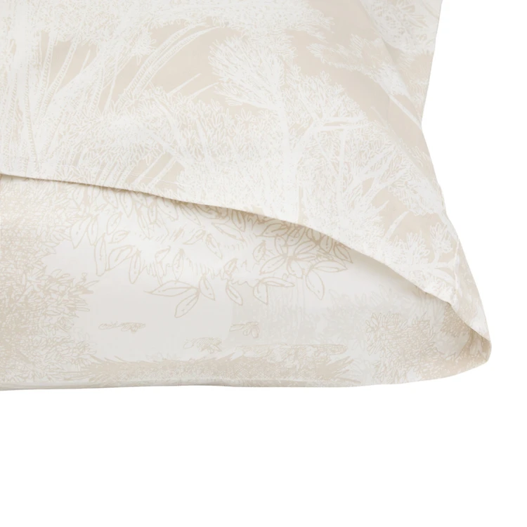 Juego de cama de 3 piezas de algodón reversible con estampado de toile de Jouy