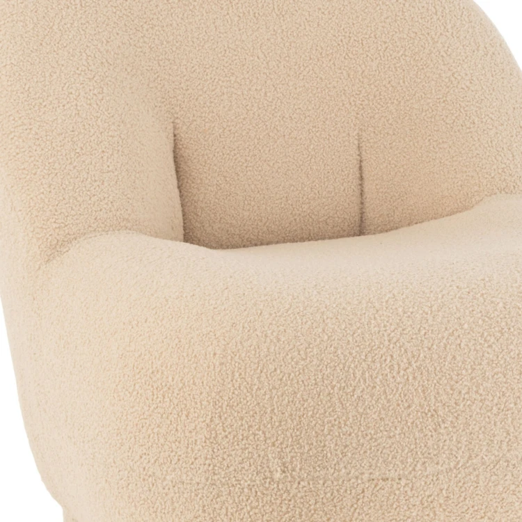Weicher Sessel aus Samt mit Bouclé-Effekt