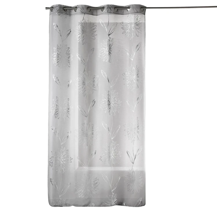 Lichte Etamine voile met Metallic "Flower" prints