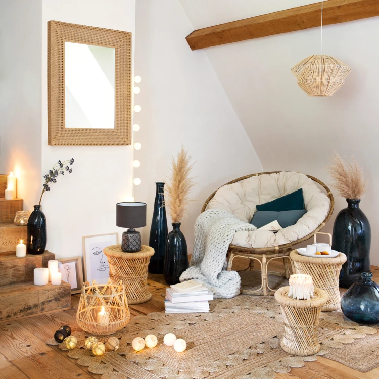 Fauteuil Papasan en rotin