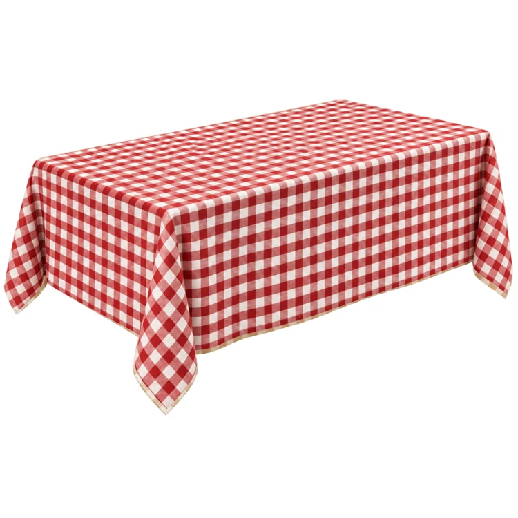 Toalha de mesa retangular em Vichy 100% algodão