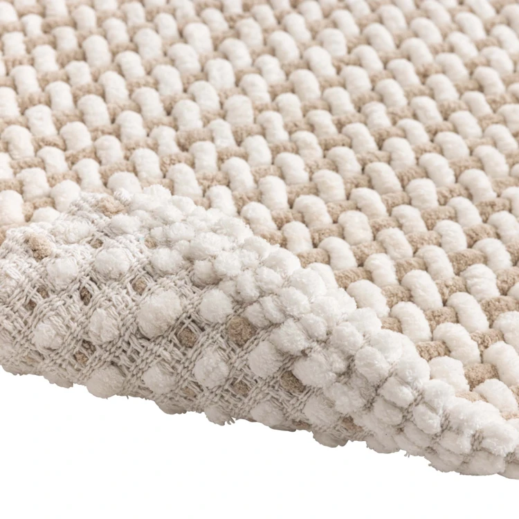 Ultra-absorbierender Chenille-Baumwollpoly-Badeteppich