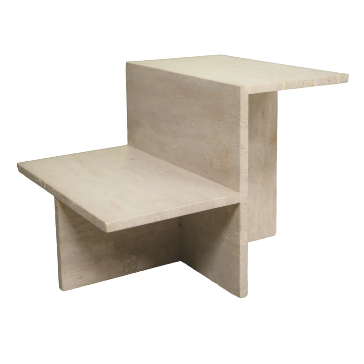 Table d'appoint en travertin