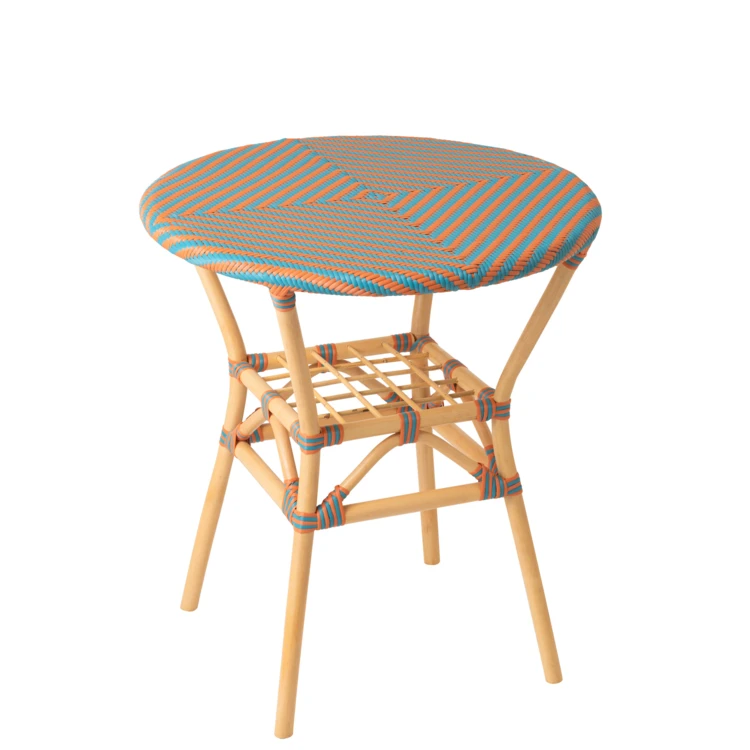 Ronde rieten tuintafel