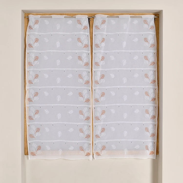 Modulable brodé à motif feuilles
