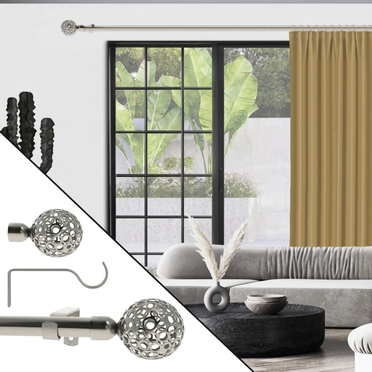 Kit de tringle extensible en métal avec embouts sphériques  D19/16 mm