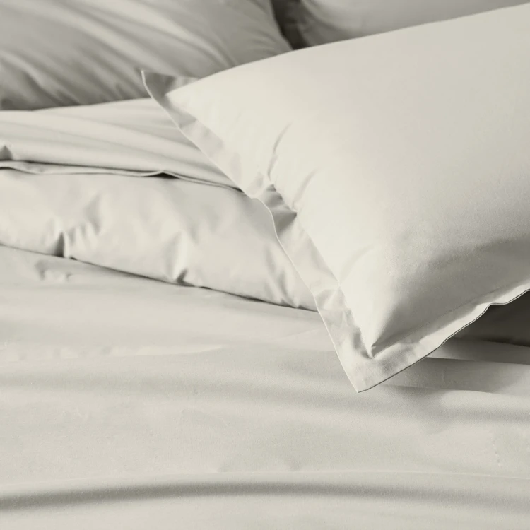 Taie de traversin percale de coton piquée unie