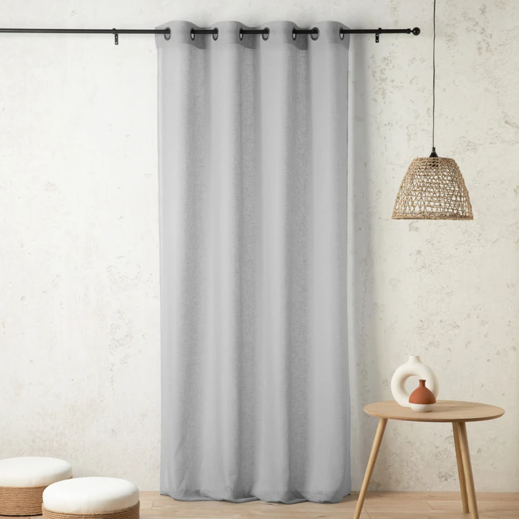 Cortinas lisas y de rejilla de poli/lino