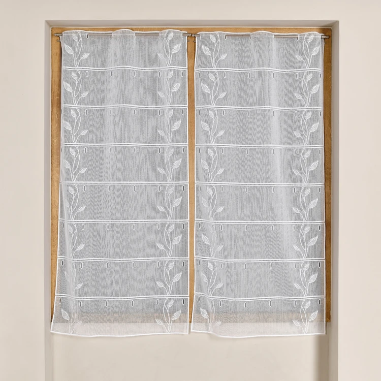 Modulable en maille à motif de feuilles latérales