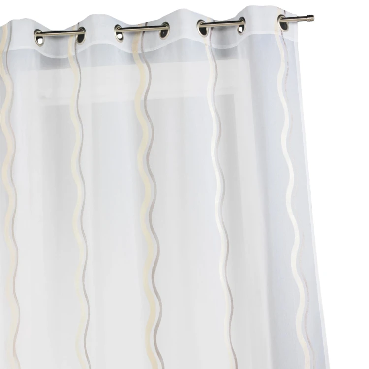 Tenda trasparente jacquard a righe verticali ondulate