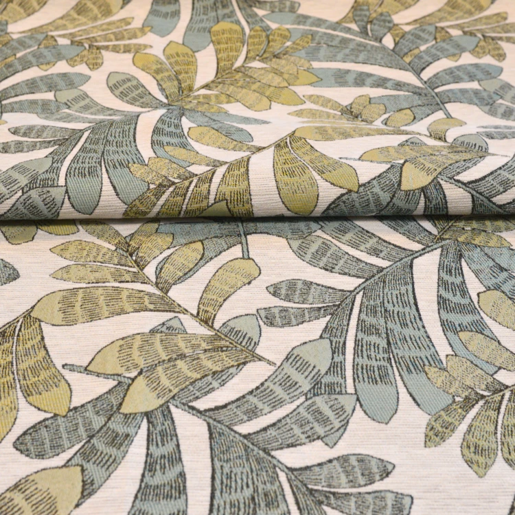 Dämpfender Jacquard-Vorhang mit Pflanzenmotiven
