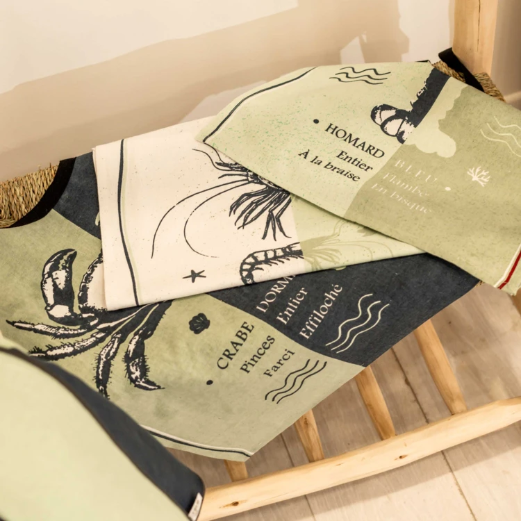 Bavoir motif crabe
