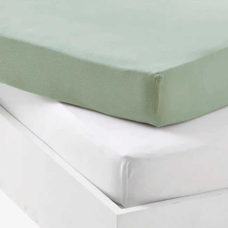 Set di 2 lenzuola per culla in cotone elasticizzato