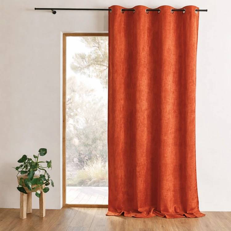 Rideau obscurcissant et isolant aspect velours