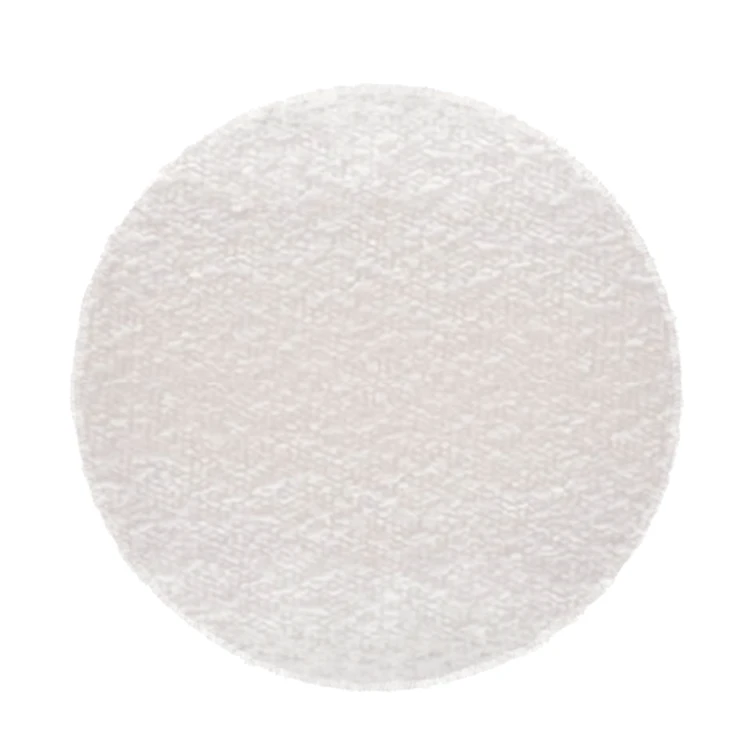Galette de chaise ronde en tissu bouclette