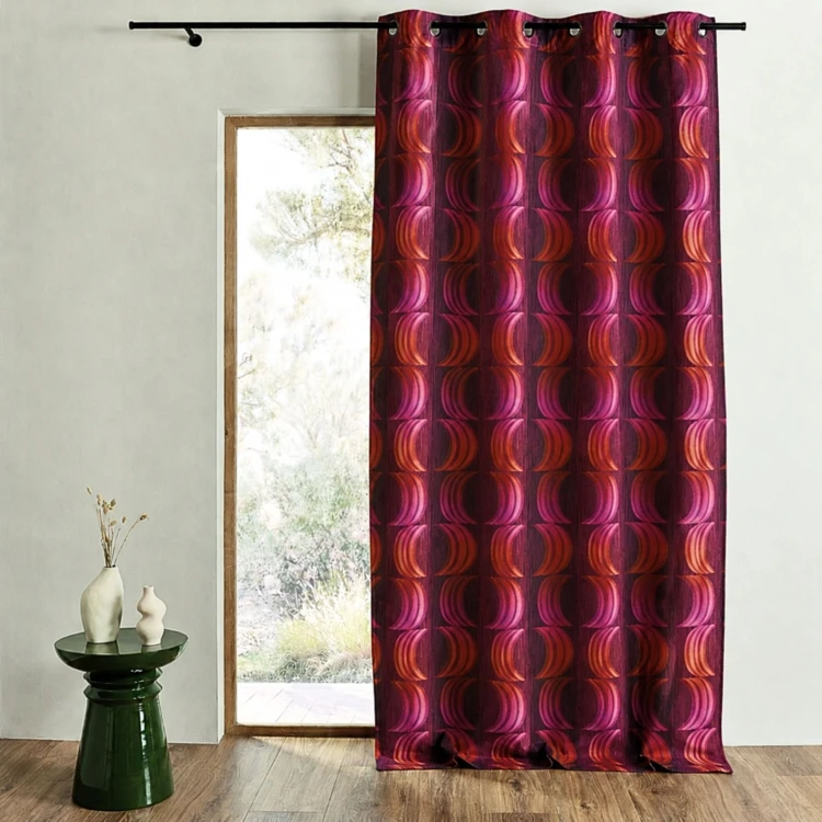 Jacquard-Lichtvorhang mit Halbmondmotiven