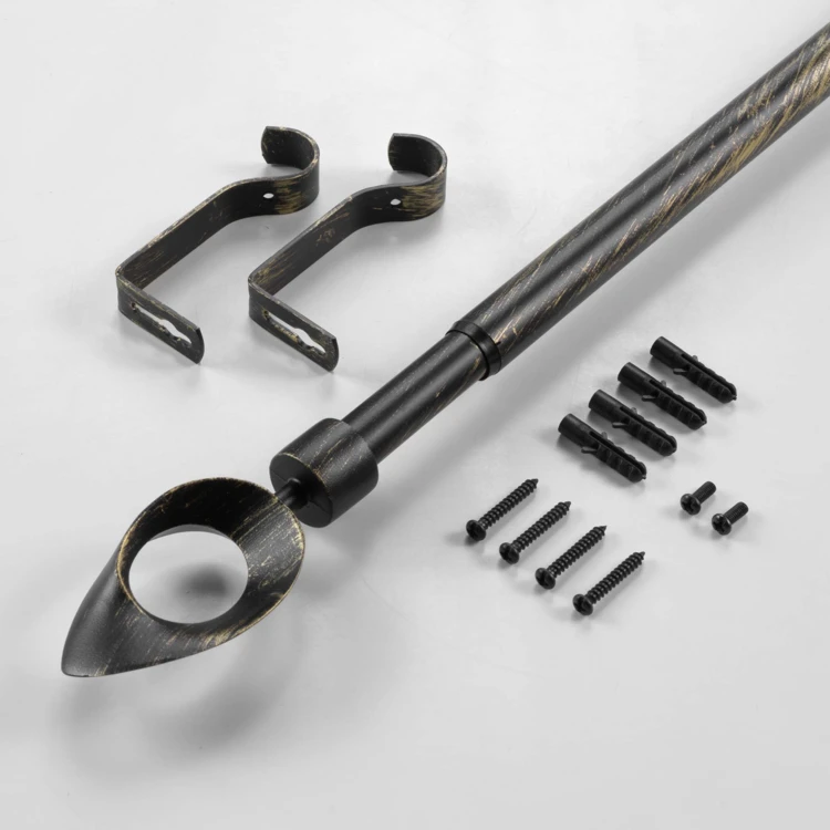 Tringle extensible en kit patiné or