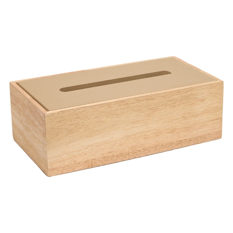 Boîte à mouchoirs en bois avec couvercle
