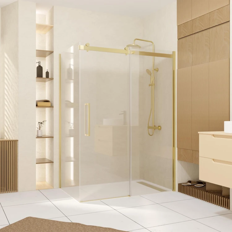Porte de douche coulissante en verre trempé