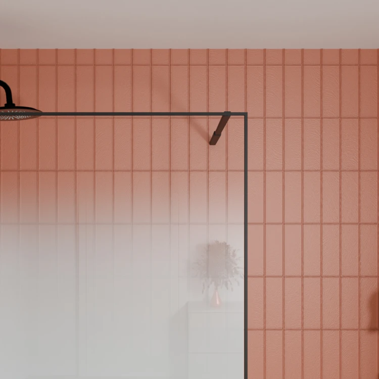 Paroi de douche en verre trempé effet brume