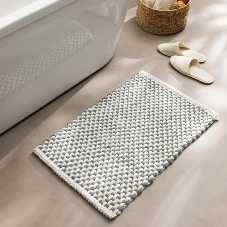 Ultra-absorbierender Chenille-Baumwollpoly-Badeteppich