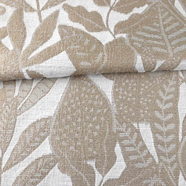Jacquard-Vorhang aus Chenille mit Blättermuster dämpfend