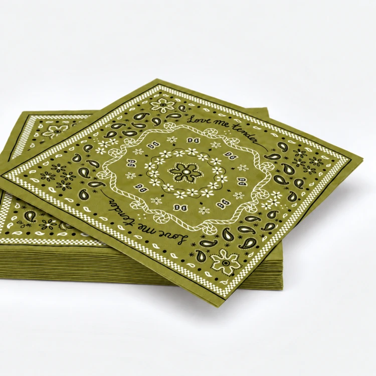 Lot de 20 serviettes papier bandana