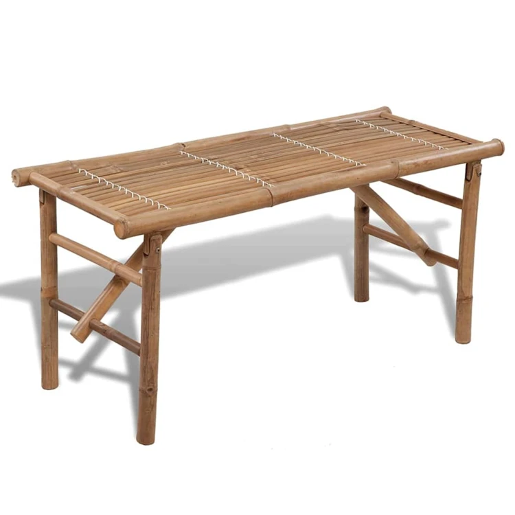 Banc de jardin pliable en bambou