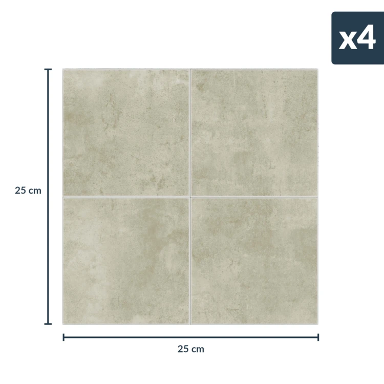 Set van 4 zelfklevende 3D-wandpanelen met steeneffect