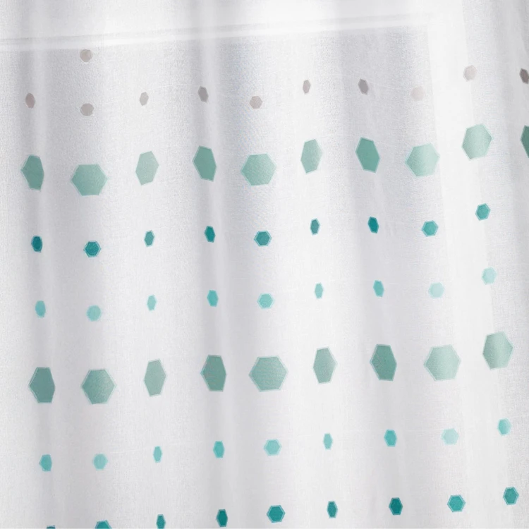 Visillos jacquard con estampado hexagonal