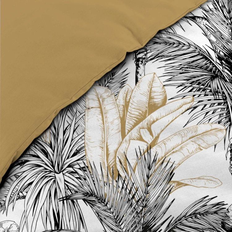 Juego de cama de 3 piezas de algodón con palmeras + 2 fundas de almohada