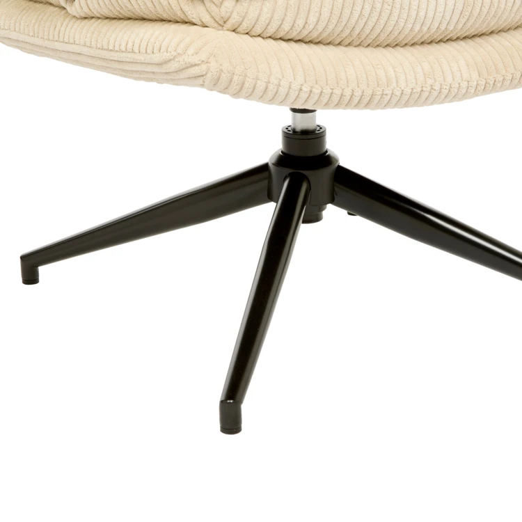 Drehsessel aus Rippstoff