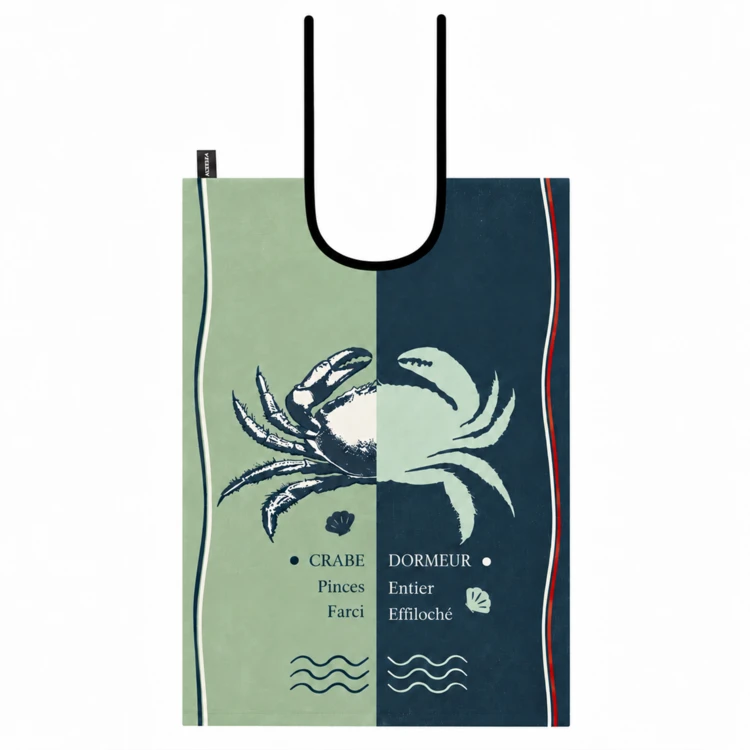 Bavoir motif crabe