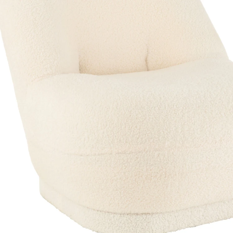 Weicher Sessel aus Samt mit Bouclé-Effekt