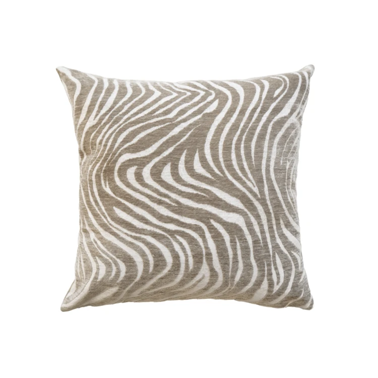 Vierkant sierkussen van jacquardfluweel met zebraprint